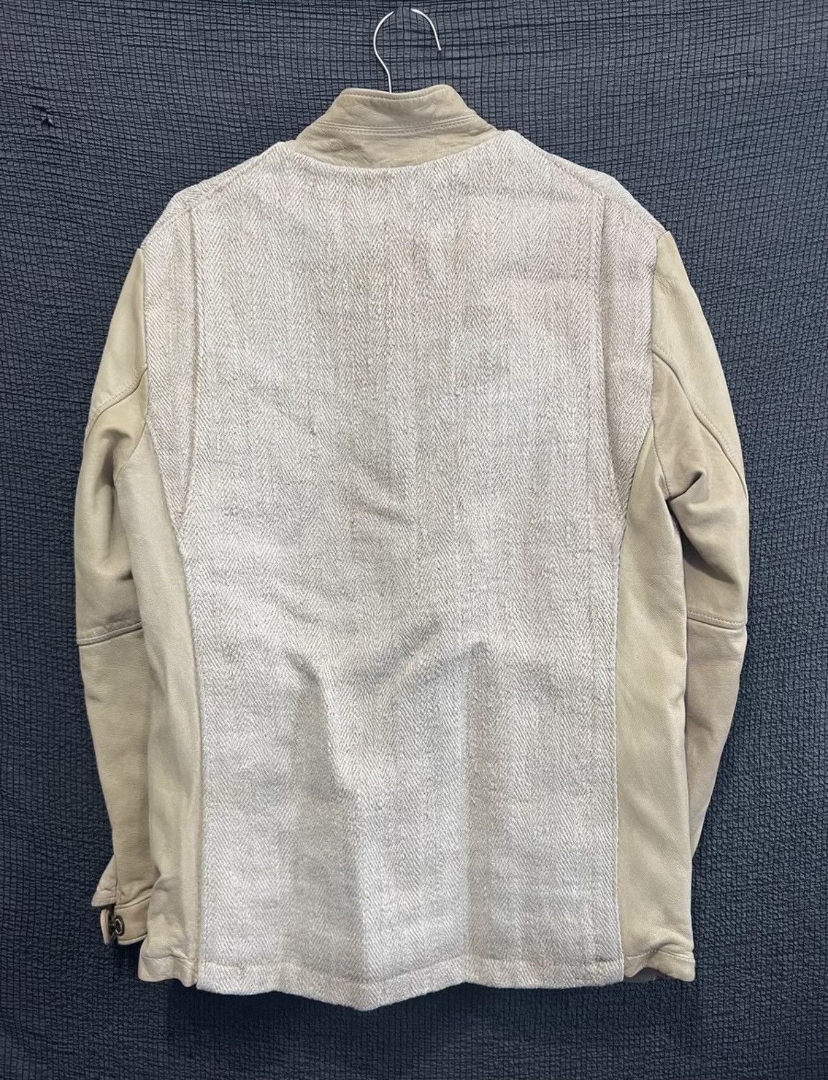 Giorgio Brato Giorgio Brato Italian Vintage Lambskin & Linen Jacket Size US M / EU 48-50 / 2 - 2 Thumbnail