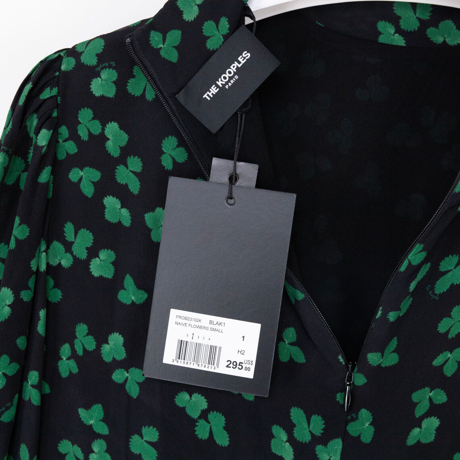 The Kooples The Kooples Naive Flowers Print Dress Black Green Size 1/S Size S / US 4 / IT 40 - 5 Thumbnail