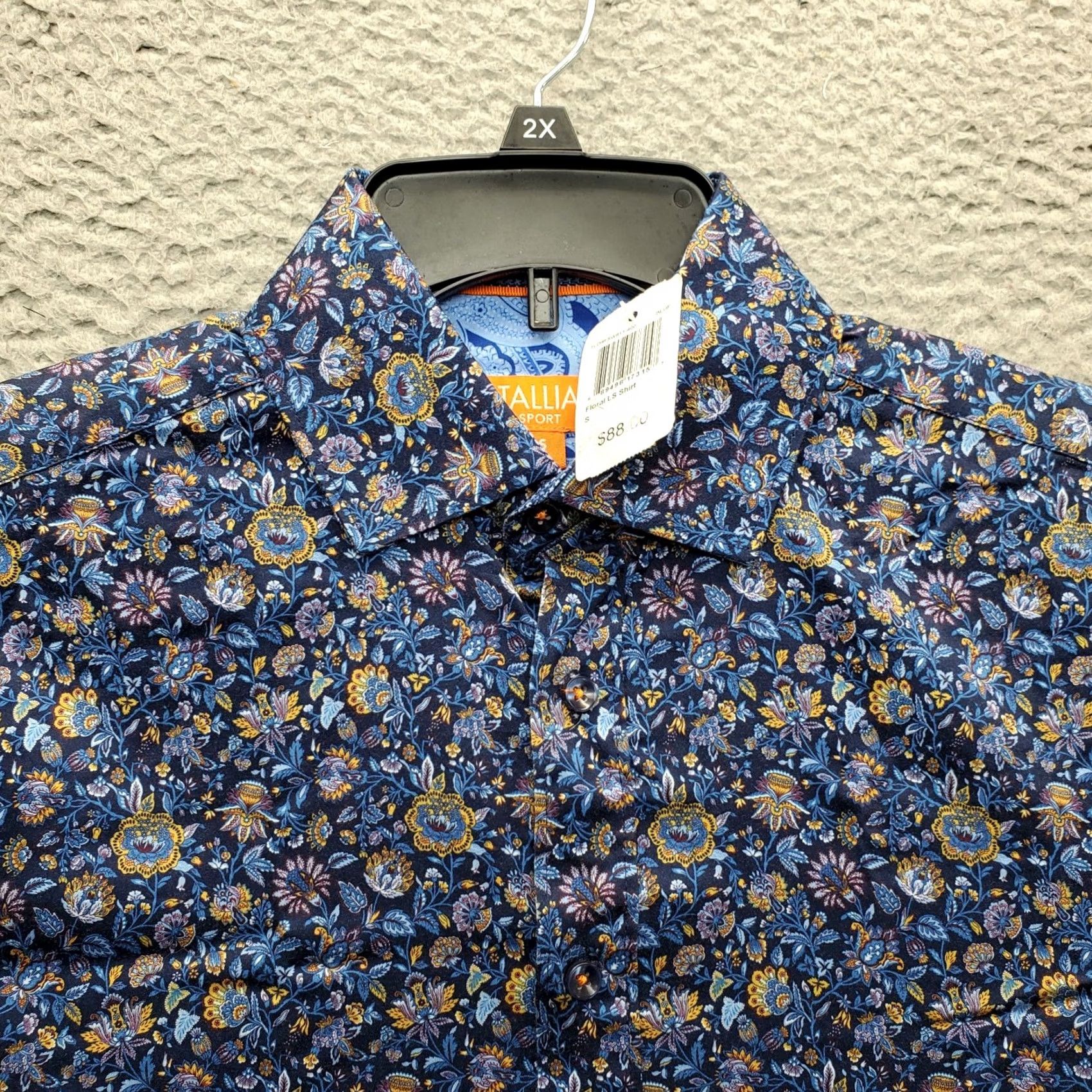 Tallia Tallia Mens Small Multicolor Floral Long Sleeve Button Up Shirt Size US S / EU 44-46 / 1 - 5 Thumbnail