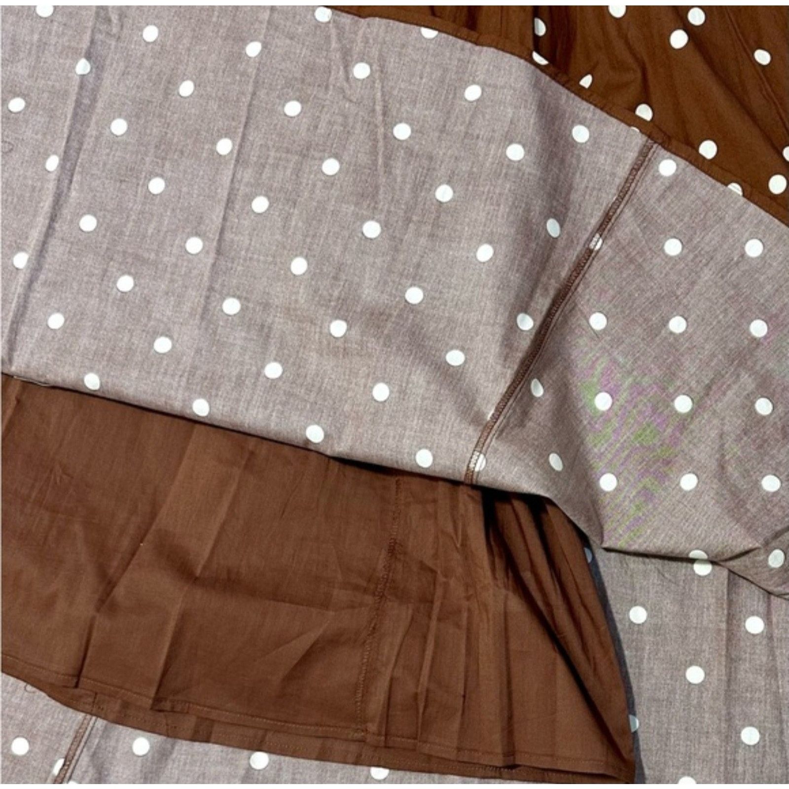 CAROLINE CONSTAS Caroline Constas Brown/Tan Polka dots Cotton Sundress Size L / US 10 / IT 46 - 8 Thumbnail