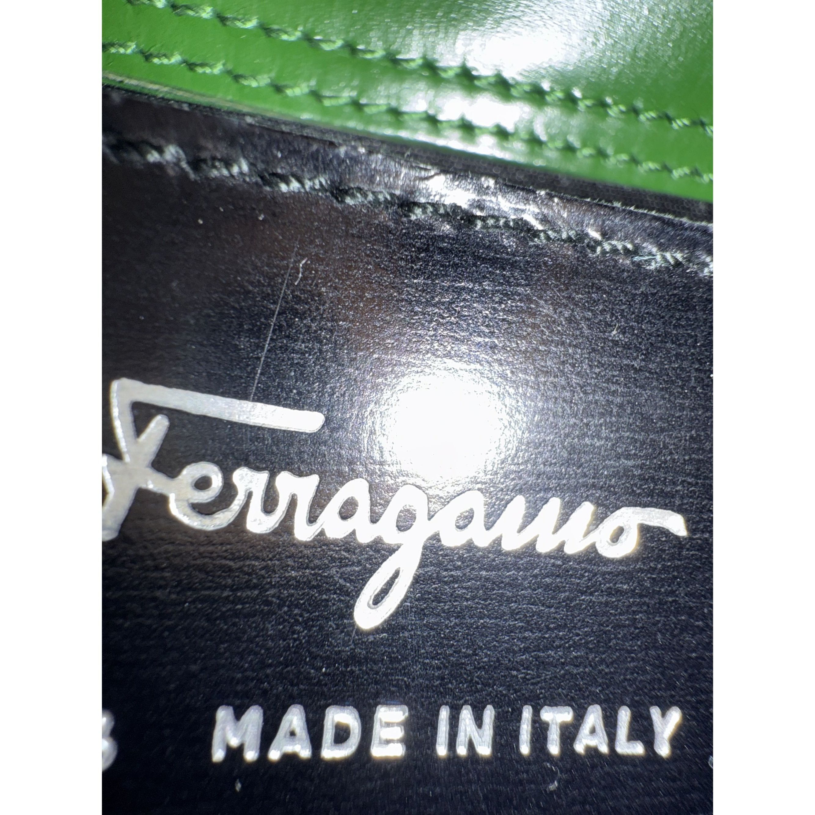 Salvatore Ferragamo Salvatore Ferragamo Green Leather Shoulder Bag With Silver B Size ONE SIZE - 4 Thumbnail