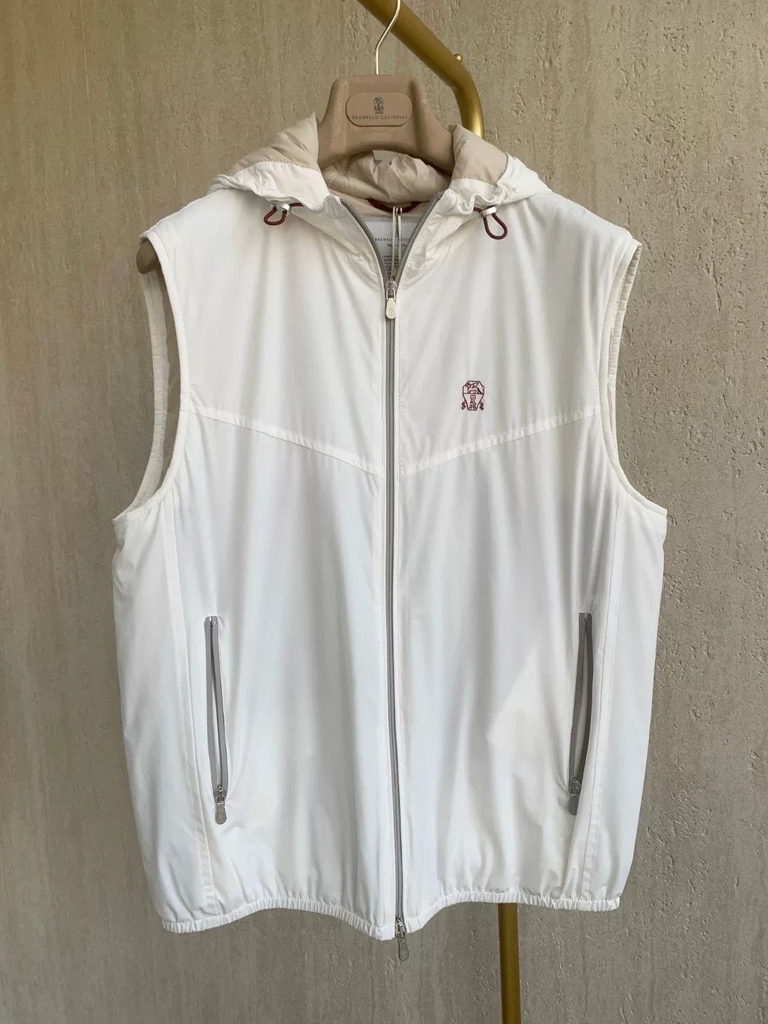 Brunello Cucinelli Brunello Cucinelli White Hooded Vest Size US M / EU 48-50 / 2 - 1 Thumbnail