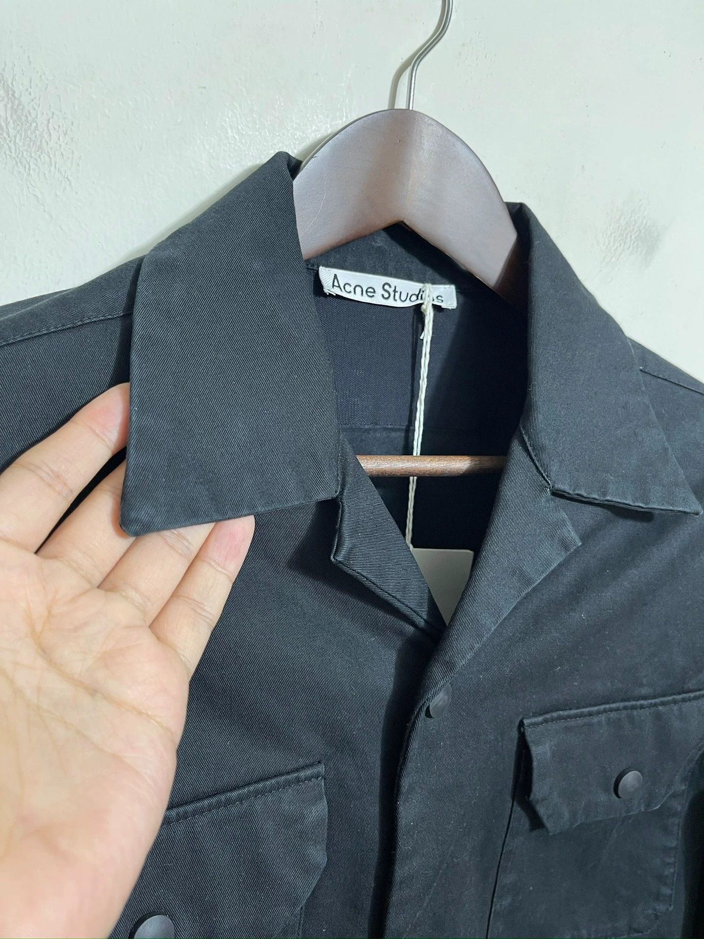 Acne Studios Acne Studios Cuban Collar Black Slim Shirt 44 Size US S / EU 44-46 / 1 - 3 Thumbnail