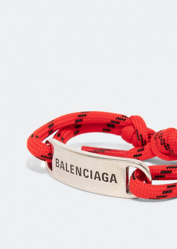 Balenciaga o1bcso1str1024 Size: OS / Plate Bracelet in Red/Black/Silver Size ONE SIZE - 2 Thumbnail