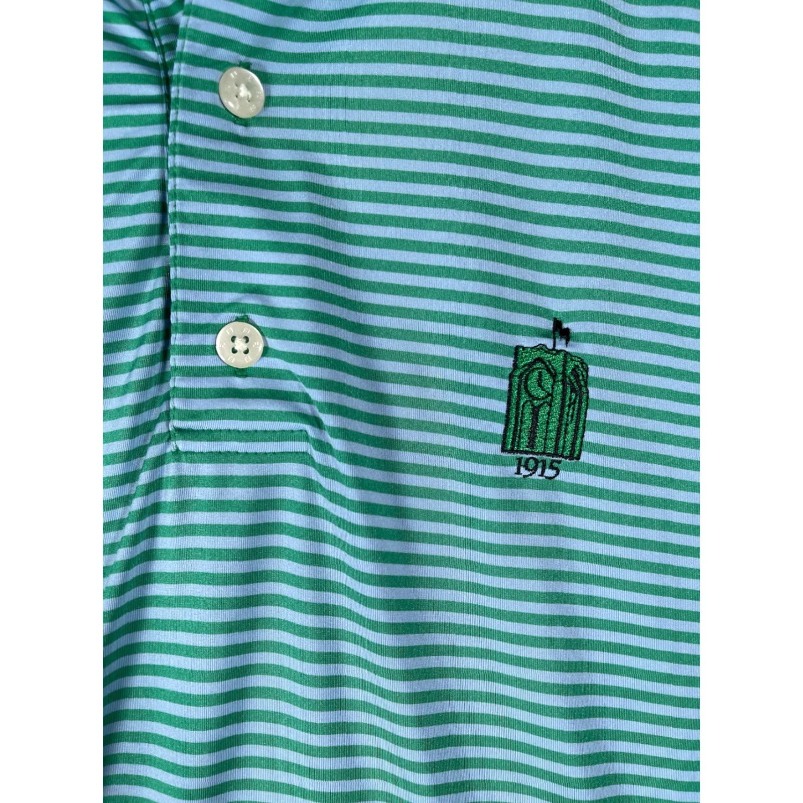 Footjoy FootJoy Polo Shirt Men M Green Striped Lightweight Golf Polo Shirt - FootJoy Men’s Polo Regular M Green Size US M / EU 48-50 / 2 - 6 Thumbnail