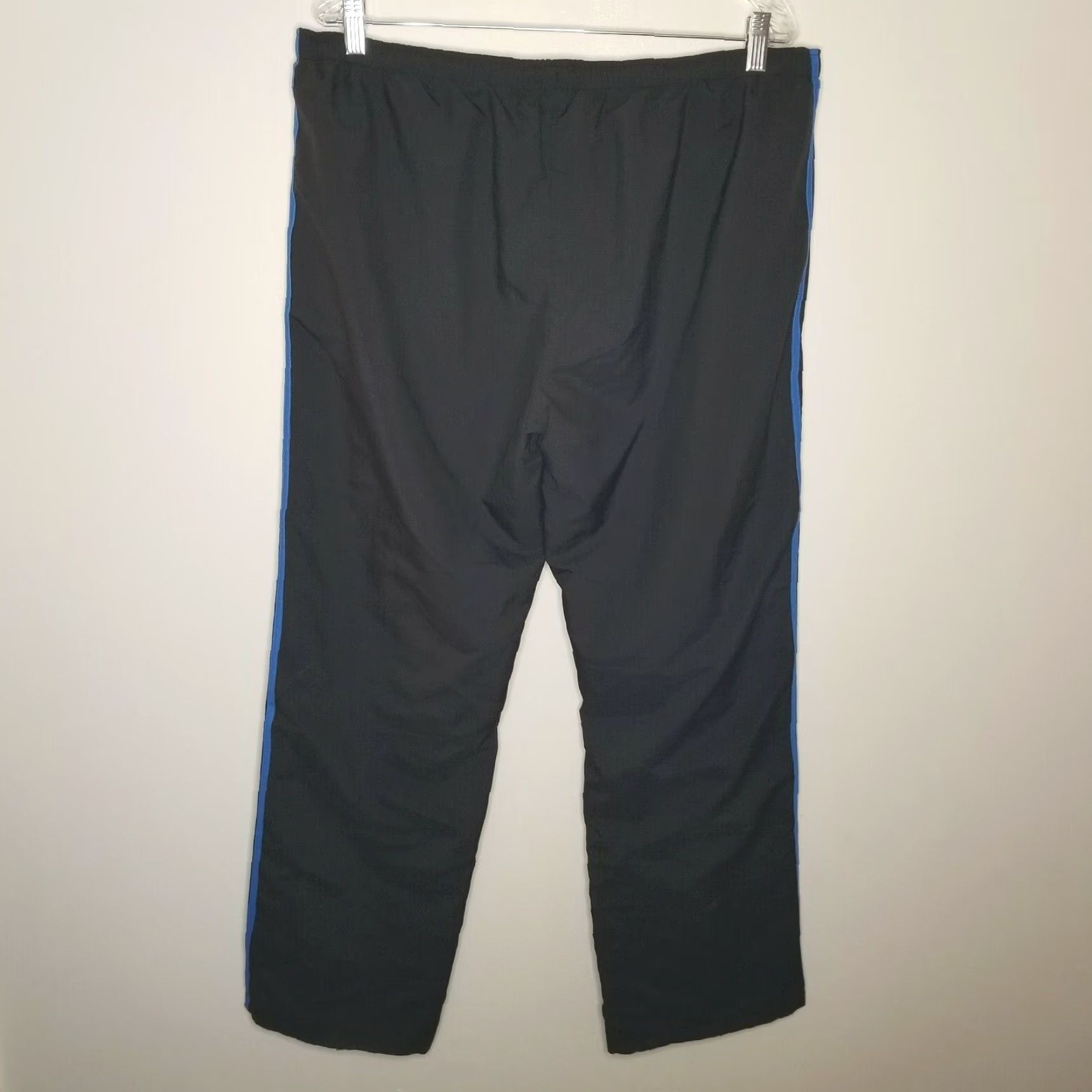 Adidas ADIDAS Mens Black Blue Track Pants XL Activewear Size US 36 / EU 52 - 4 Thumbnail