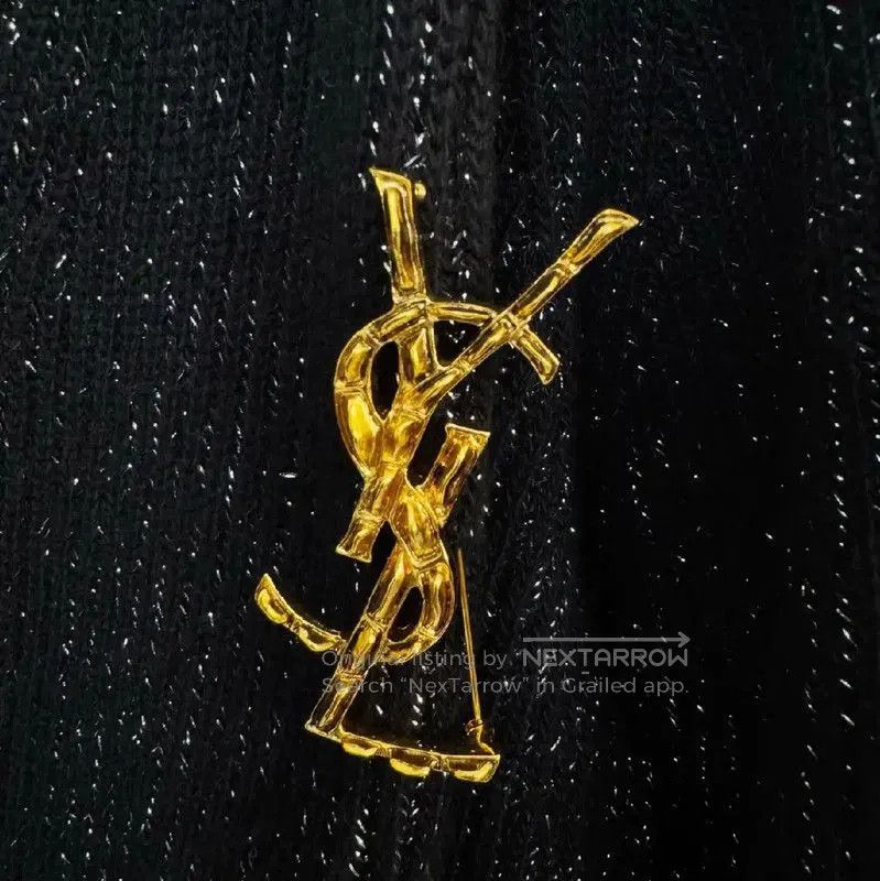 Yves Saint Laurent YSL Black Knit Sweater for Women, XXL . Size XL / US 12-14 / IT 48-50 - 2 Thumbnail