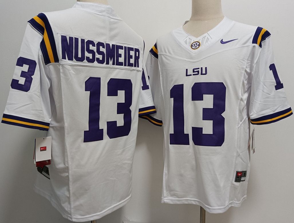 Other Men's LSU Tigers 13 Garrett Nussmeier White Jersey Size US M / EU 48-50 / 2 - 1 Thumbnail