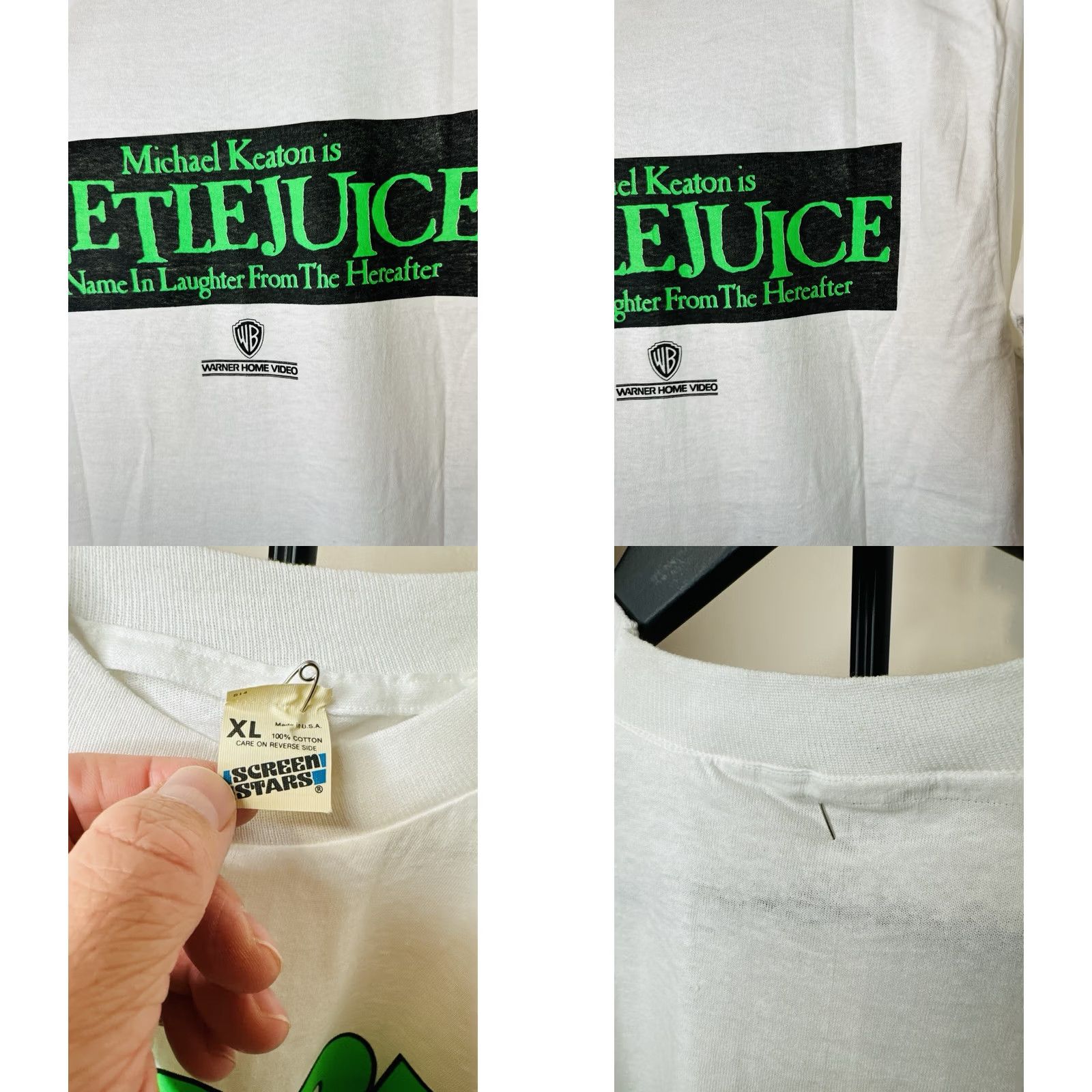 Vintage VINTAGE Beetlejuice Boo Who Movie Promo T Shirt Screen Stars White XL Shirt Mens 1980s Size US XL / EU 56 / 4 - 8 Thumbnail