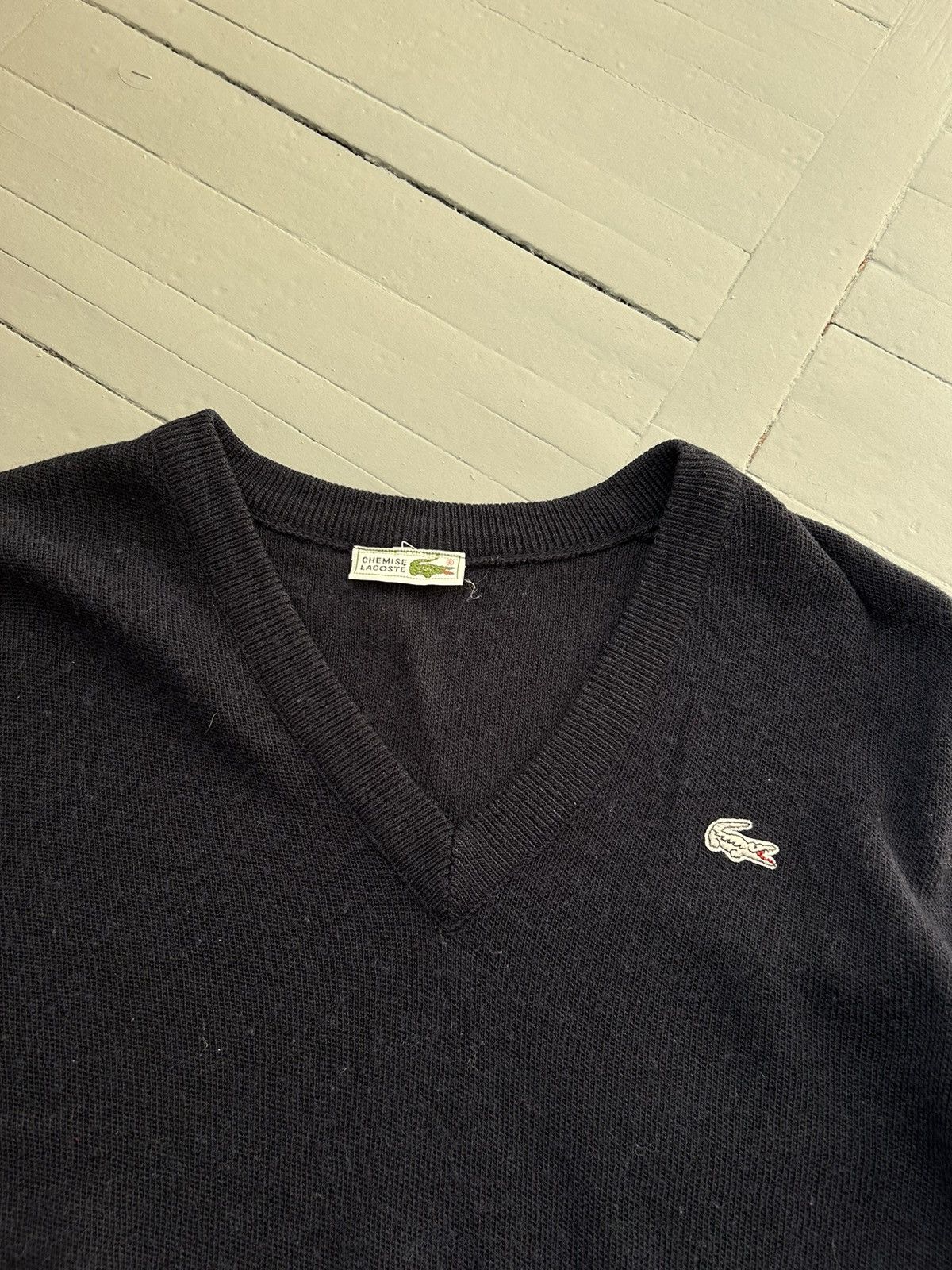 Lacoste × Vintage Lacoste knit sweater wool Size US L / EU 52-54 / 3 - 4 Thumbnail