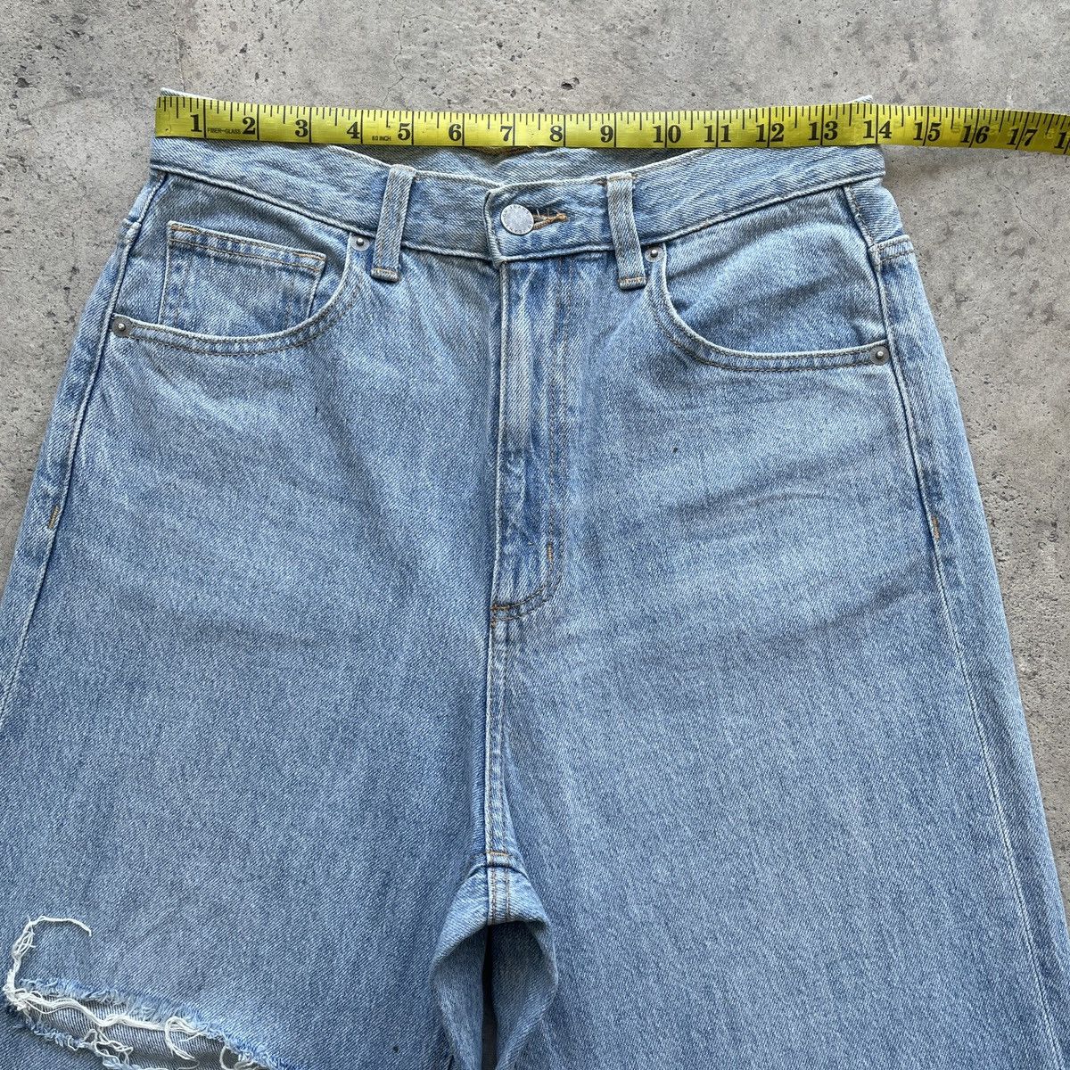Japanese Brand Vintage Japanese Distressed FLARE Jeans Faded Denim Pants Size US 28 / EU 44 - 5 Thumbnail