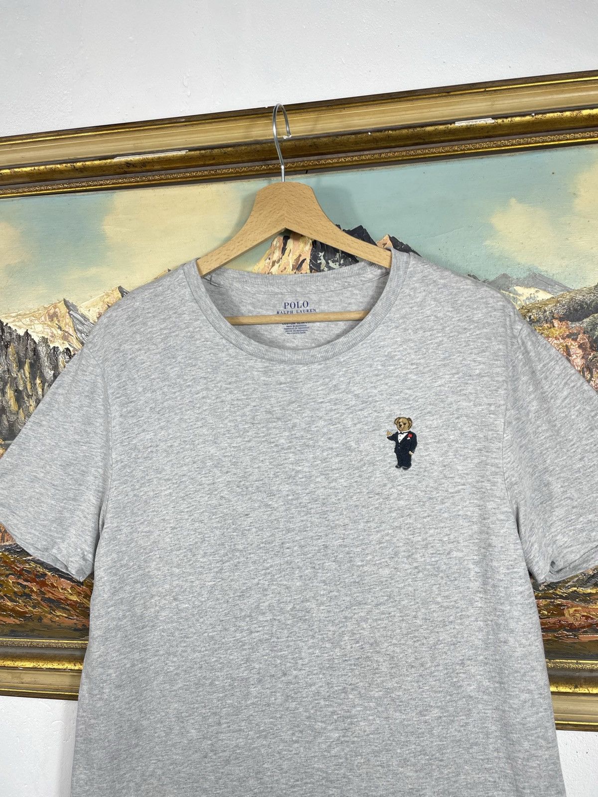 Polo Ralph Lauren × Ralph Lauren Polo Ralph Lauren grey t-shirt tee embroidery bear teddy Size US M / EU 48-50 / 2 - 4 Thumbnail