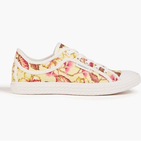 Zimmermann Zimmermann Pink and Yellow Floral print Sneakers Size US 8 / IT 38 - 1 Thumbnail