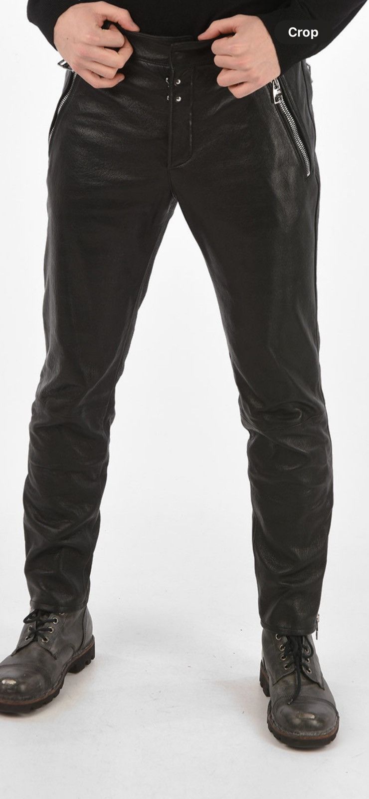 Alexander McQueen biker leather pants. 50/34. $5600
