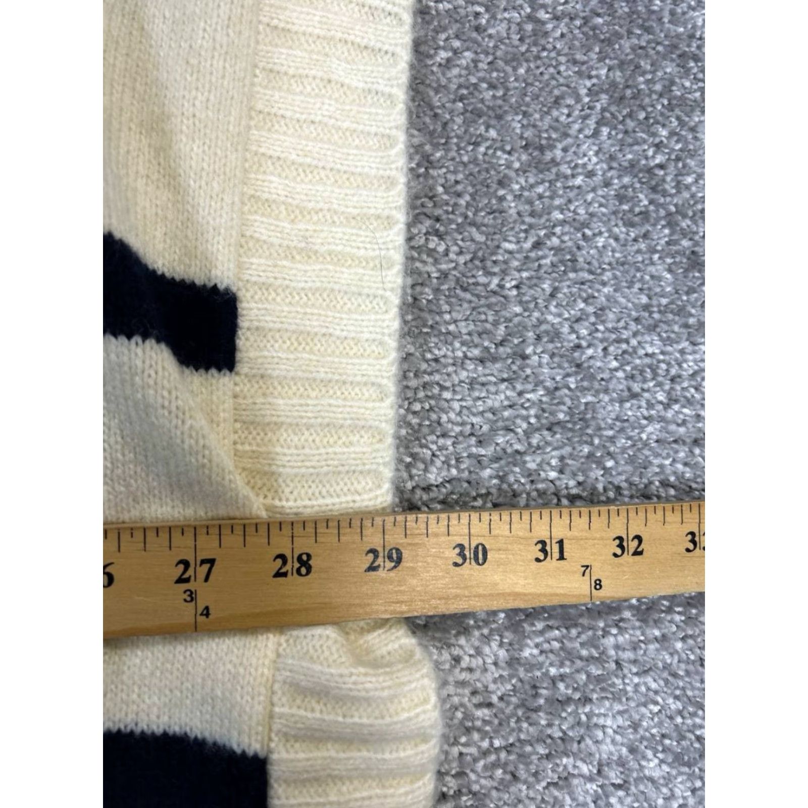 Loft VINTAGE Loft Sweater Womens XS Beige Blue Knit Pullover Poncho New Size XS / US 0-2 / IT 36-38 - 7 Thumbnail