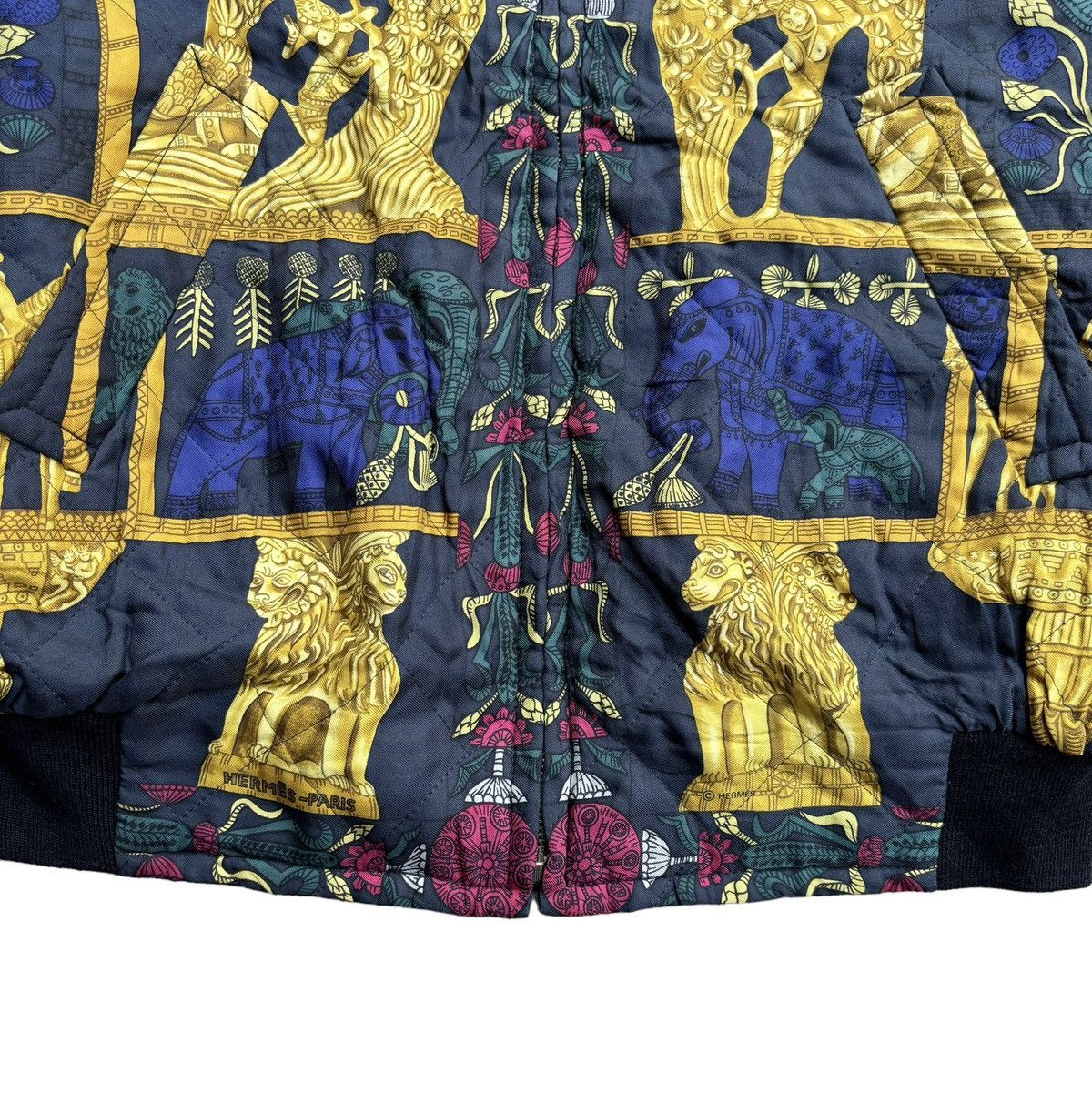 Hermes Vintage Hermes "Torana" Silk Bomber Jacket Size US S / EU 44-46 / 1 - 3 Thumbnail