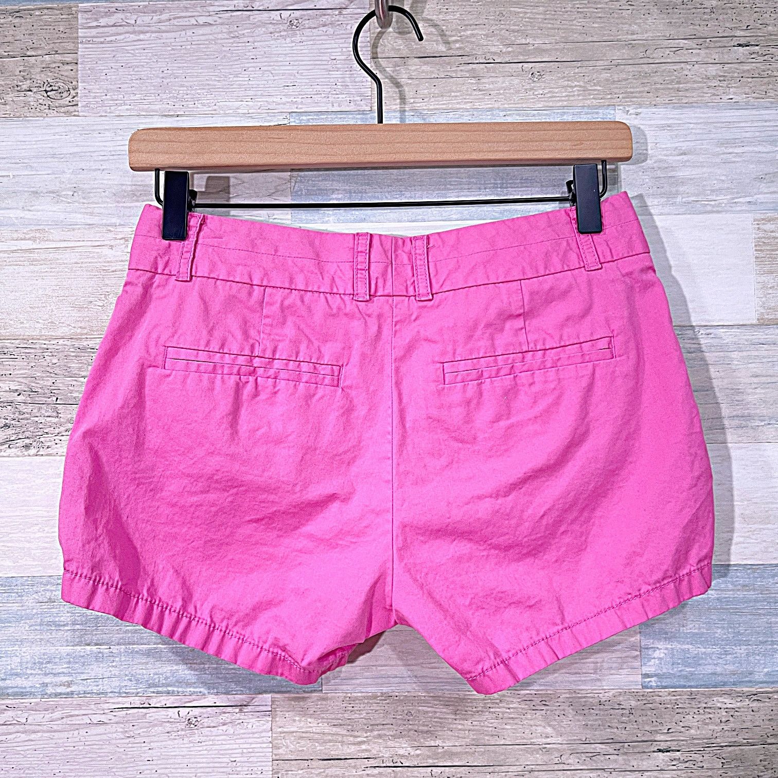 J.Crew J CREW Broken In Chino Shorts Pink Mid Rise Womens 00 Size 24" / US 00 / IT 34 - 3 Thumbnail