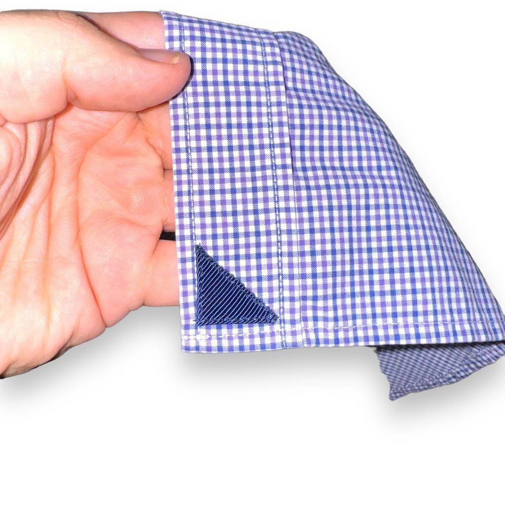 UNTUCKit UntuckIt Purple & Navy Check Button Down Shirt Size XL Size US XL / EU 56 / 4 - 6 Thumbnail