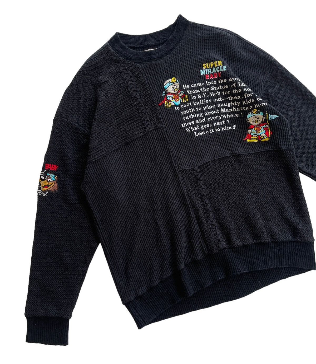 Japanese Brand Vintage Super Miracle Baby Hybrid Sweater Size US L / EU 52-54 / 3 - 8 Thumbnail