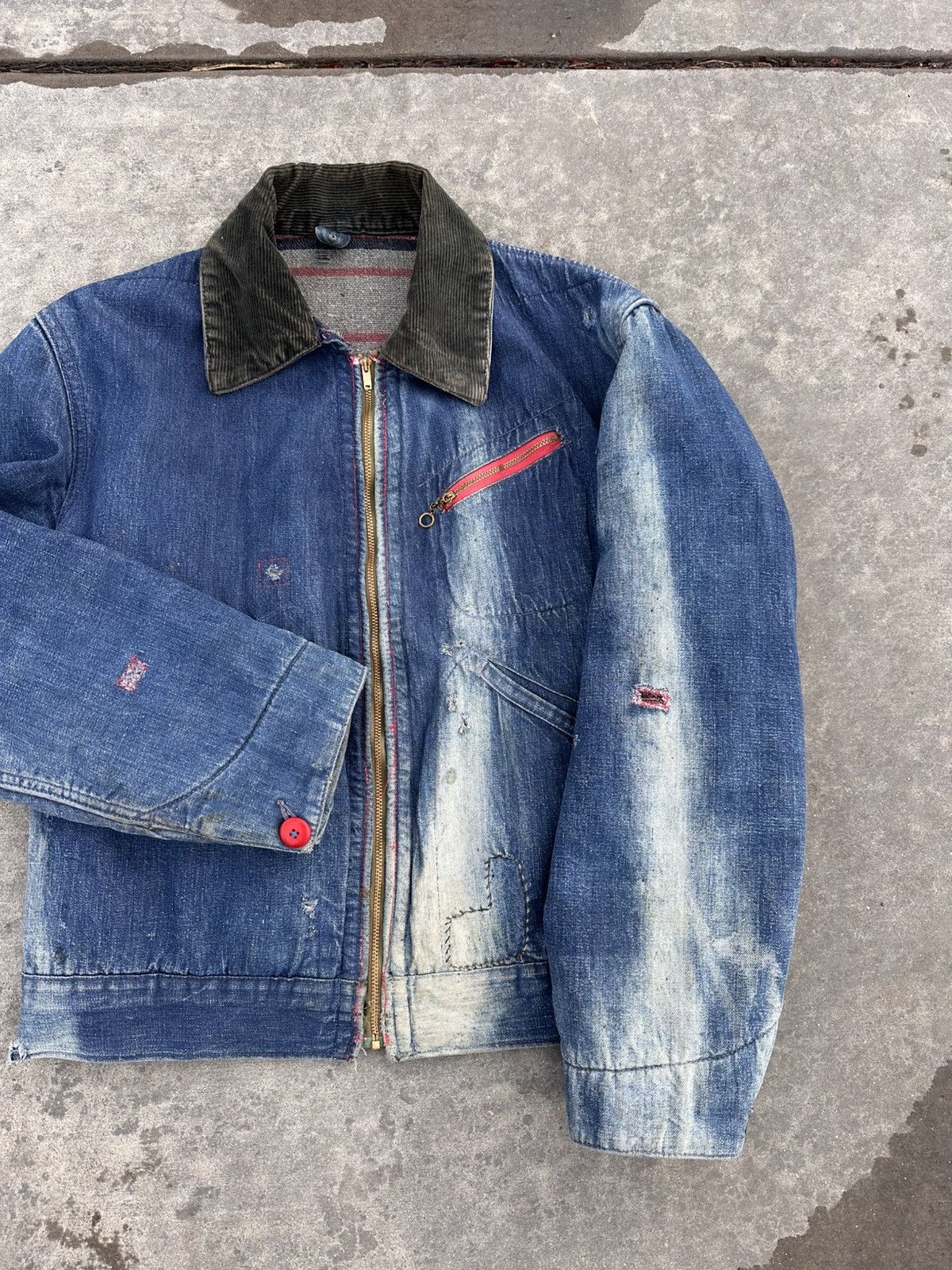 Vintage 1940s - 1950s buckleback denim jacket Size US M / EU 48-50 / 2 - 3 Thumbnail