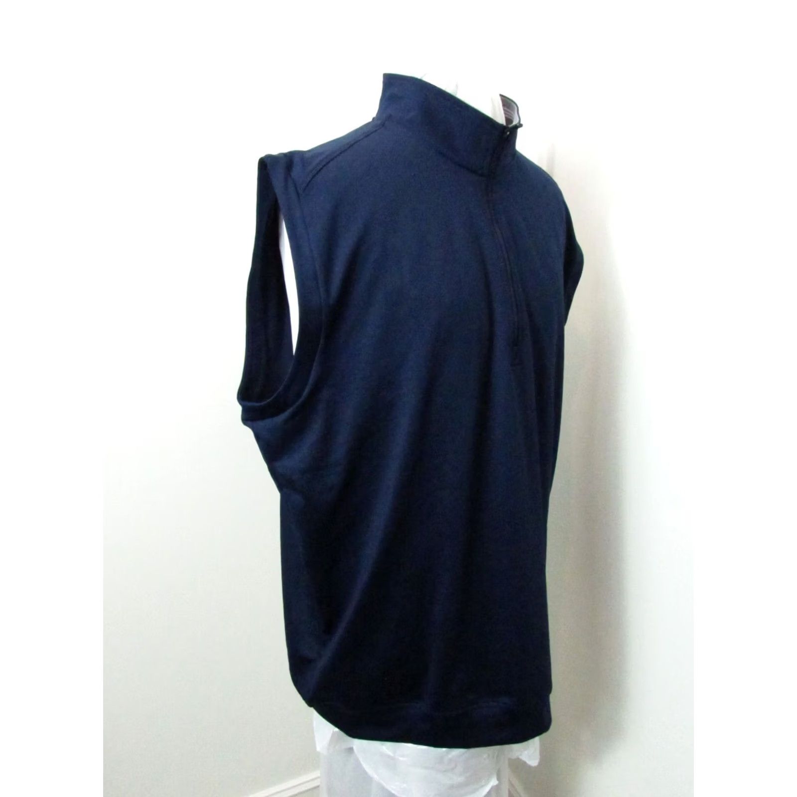 Adidas Adidas Golf Vest Men XL Navy 1/4 Zip Sleeveless Pullover Logo Golfer Size US XL / EU 56 / 4 - 7 Thumbnail