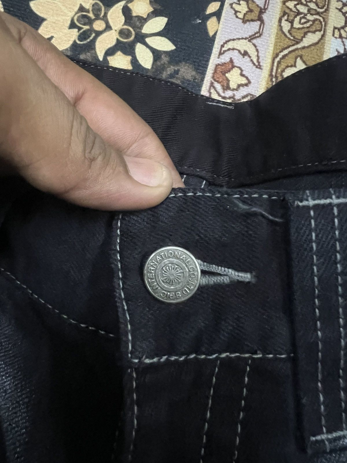If Six Was Nine FLARED🔥TORNADO MART BLACK DENIM DISTRESSED DENIM PANT Size US 30 / EU 46 - 8 Thumbnail