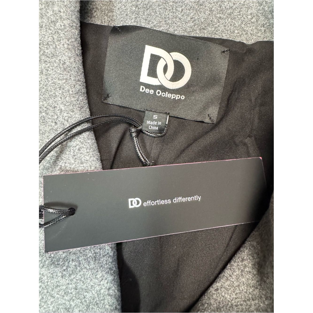 Other NWT New $399 DO by Dee Ocleppo Tie Belt Cargo Grey Trench C Size S / US 4 / IT 40 - 6 Thumbnail
