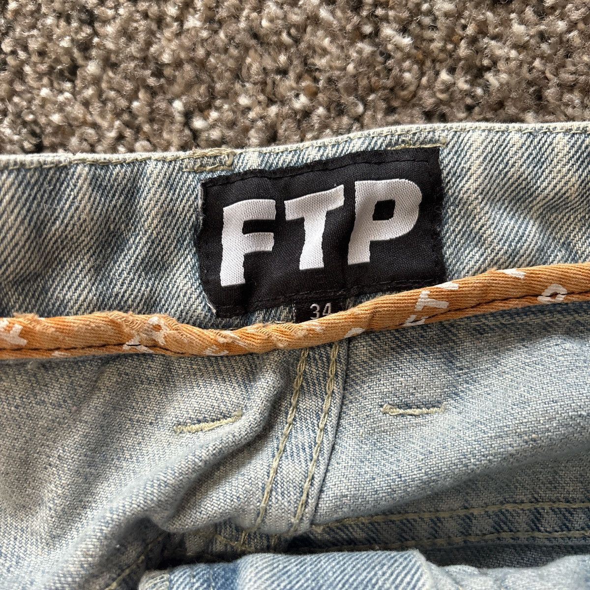 Fuck The Population FTP painter pants denim Size US 33 - 4 Thumbnail
