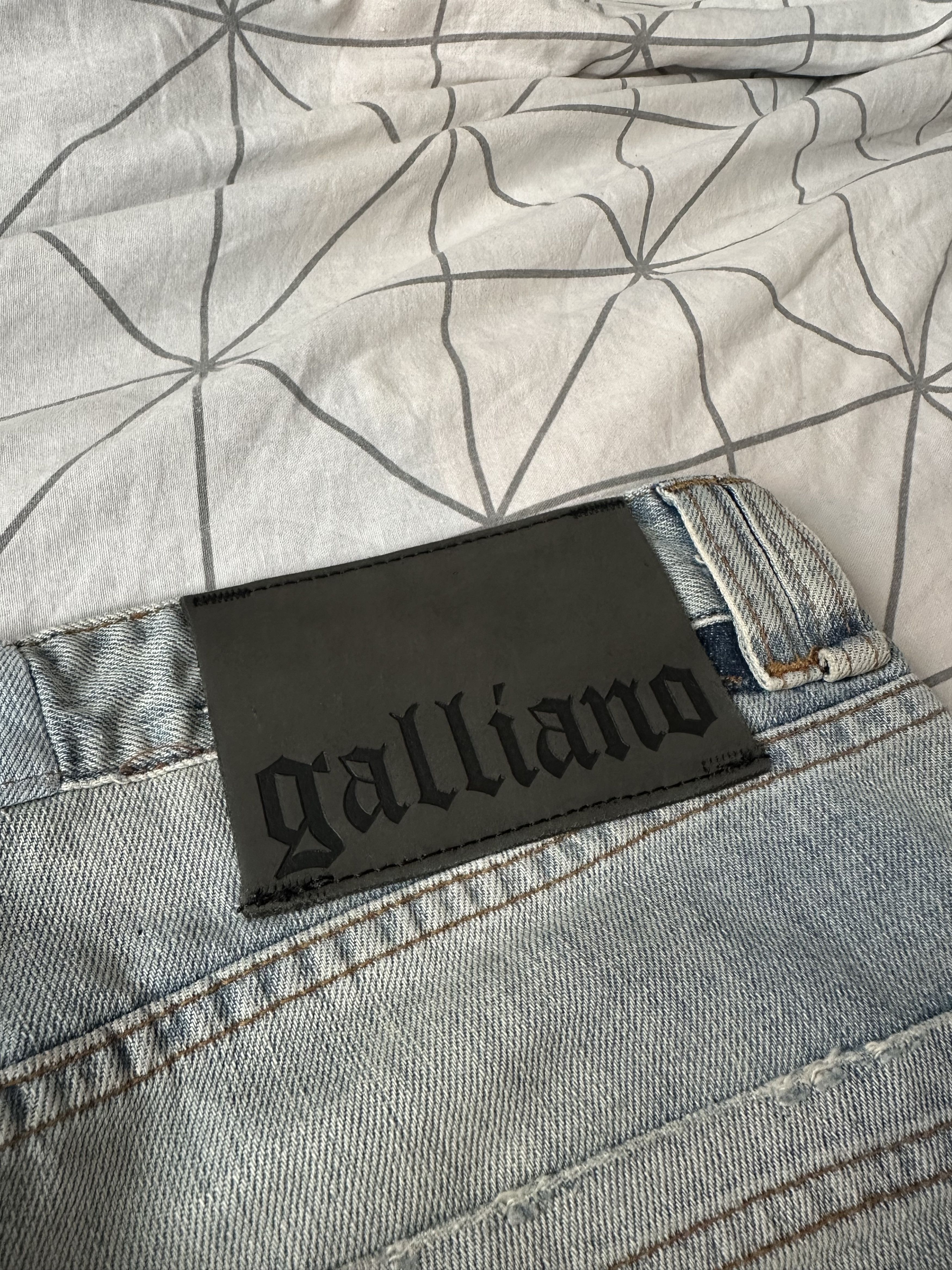 John Galliano Galliano Gazette Newspaper Light Blue Denim Size US 33 - 6 Thumbnail