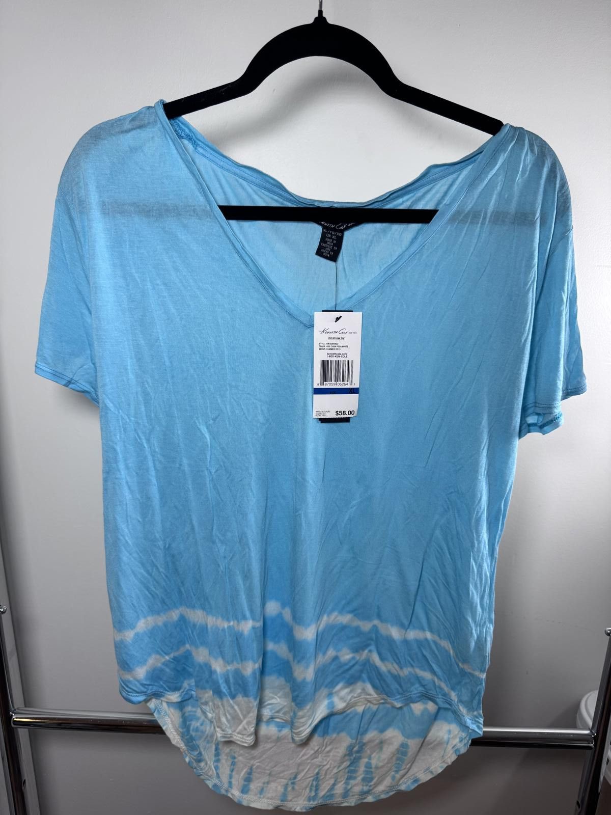 Kenneth Cole Kenneth Cole The Bellina Top - XL Cayan Pool/White Size XL / US 12-14 / IT 48-50 - 1 Thumbnail