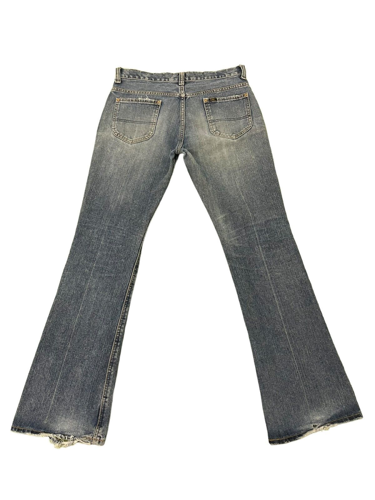 Lee Flare Jeans Lee Japan Distress Low Rise Boot Cut 8🟦6 Size US 31 - 10 Thumbnail