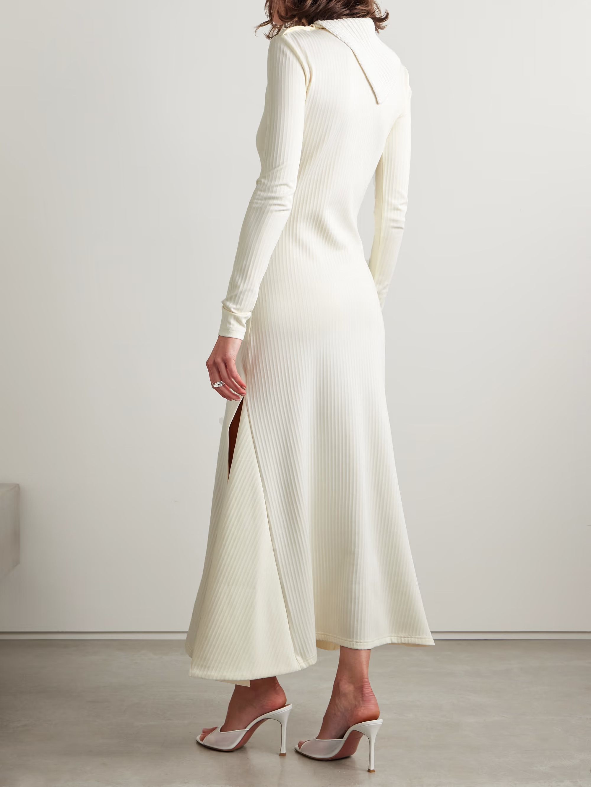 16Arlington o1mle1125 Gitsie Midi Dress in White Size M / US 6-8 / IT 42-44 - 2 Thumbnail