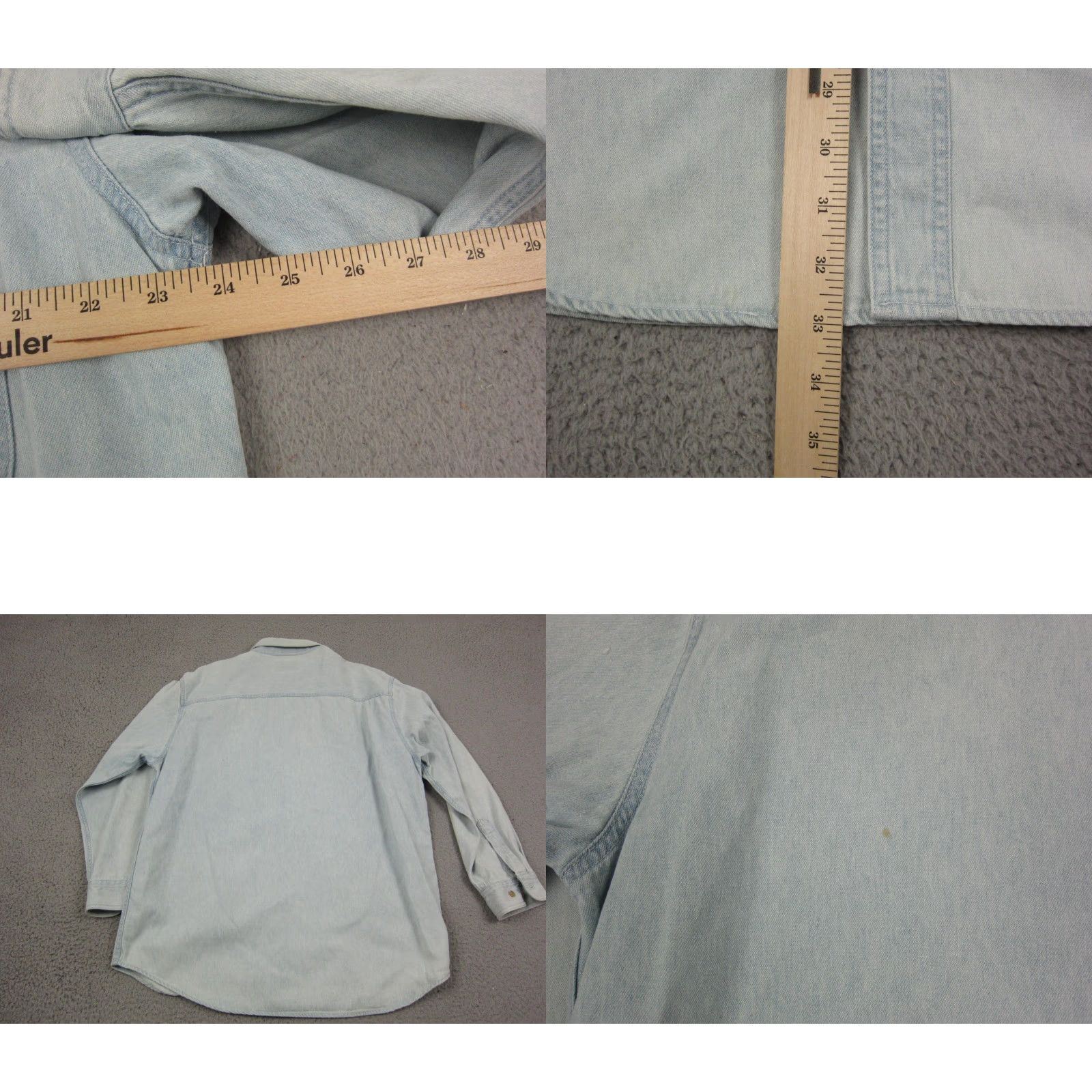 Denime VINTAGE Real Good Denim El Canelo Ranch Shirt L Blue Denim Jeans Mens Button Up Shirt Size US L / EU 52-54 / 3 - 8 Thumbnail
