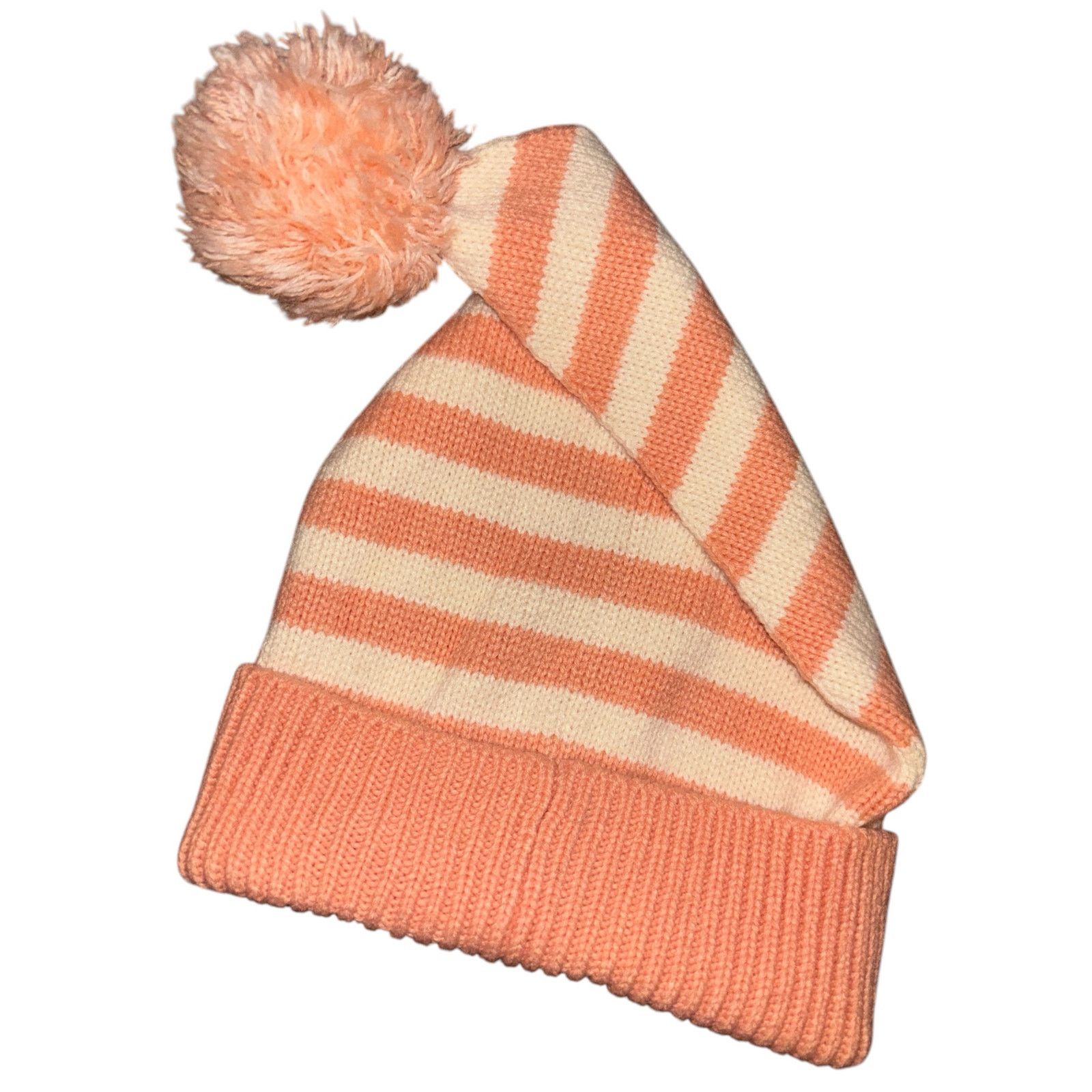 The Unbranded Brand Kids Peach Pom-Pom One Size Hat Size ONE SIZE - 1 Thumbnail