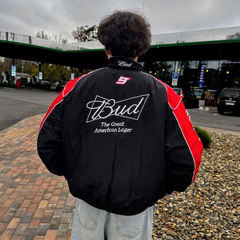 Budweiser 🔥 Budweiser 🔥 Streetwear Unisex Adult Jacket Vintage Coat Size US L / EU 52-54 / 3 - 4 Thumbnail