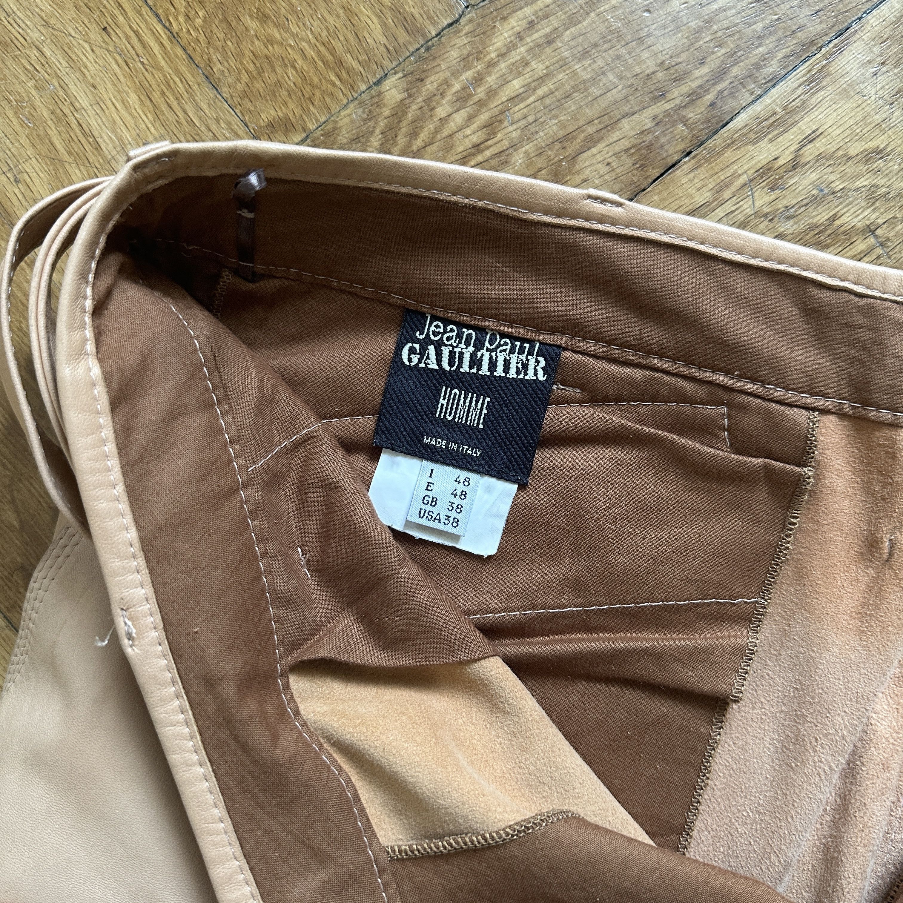 Jean Paul Gaultier Homme 90s Leather Strap Bondage Cargo Pants Size US 32 / EU 48 - 7 Thumbnail