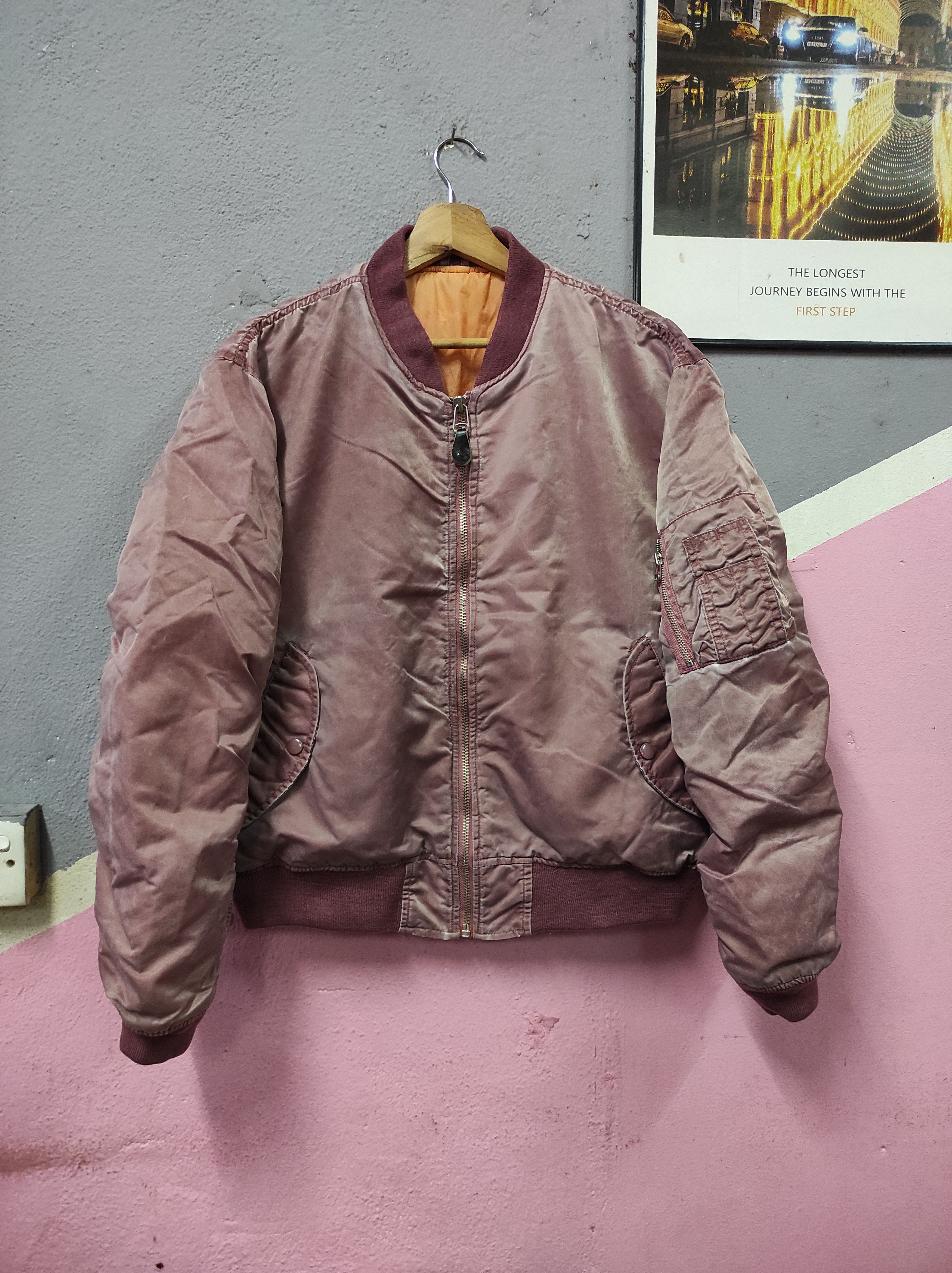 Vintage ARIMA KINEN GRAND PRIX MA 1 FLYERS REVESIBLE BOMBER JACKET Size US M / EU 48-50 / 2 - 4 Thumbnail