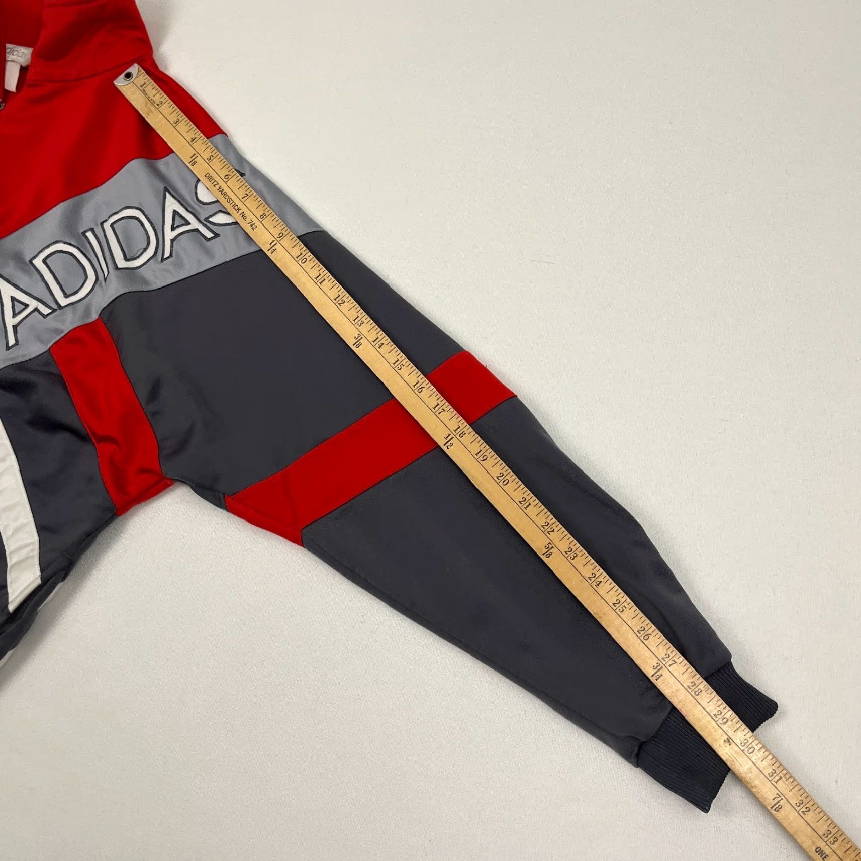 Adidas VINTAGE Adidas Jacket Mens XL 90s Gray Red Active Track Retro Hip Hop Streetwear Y2K Sports Size US XL / EU 56 / 4 - 7 Thumbnail