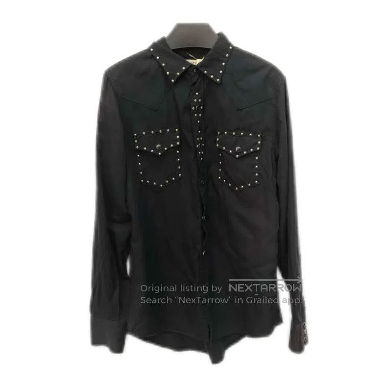 Saint Laurent Paris Saint Laurent Paris Black rivet long-sleeved shirt Size US M / EU 48-50 / 2 - 1 Thumbnail