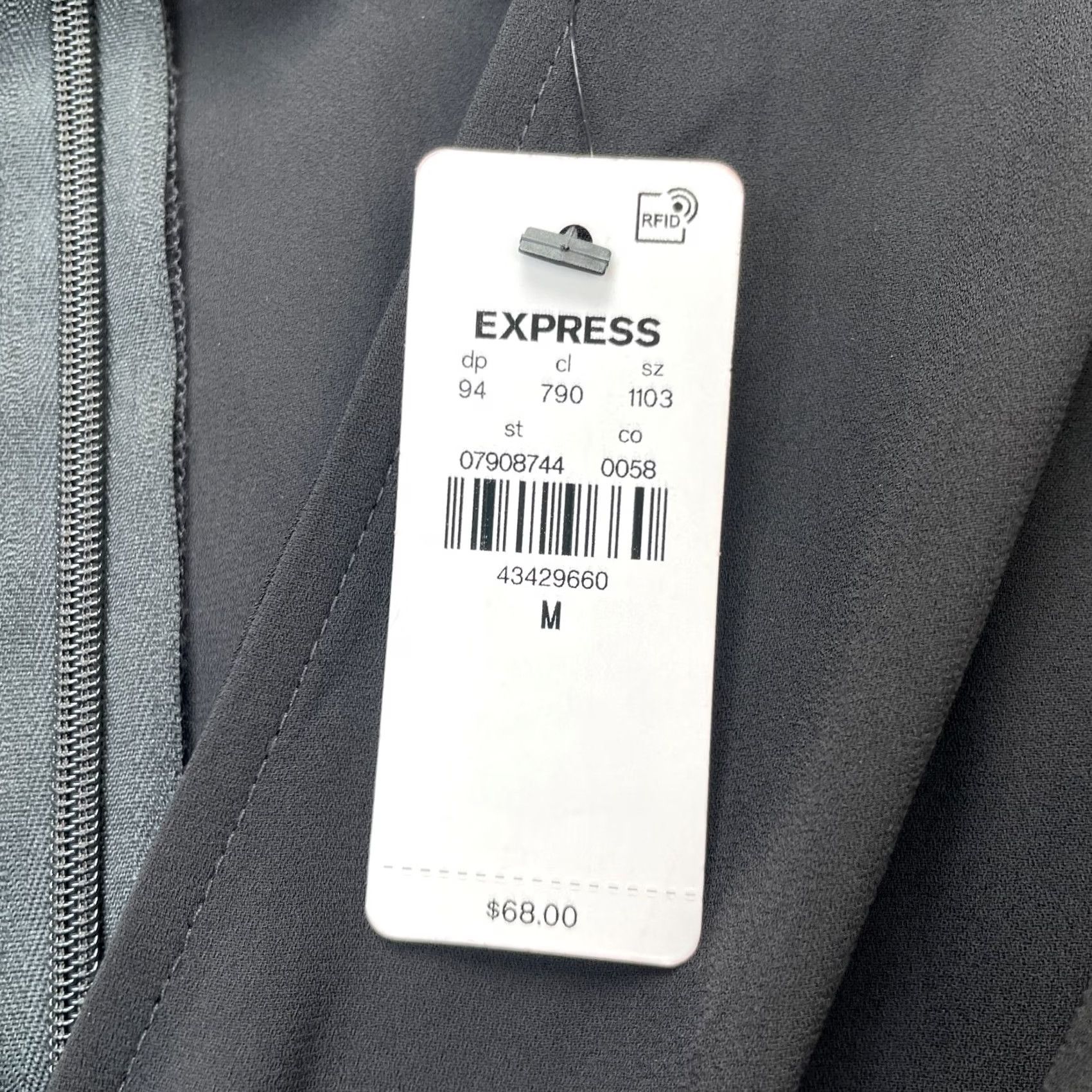 Express Express Romper Womens M Black One Piece Neck Twist Front Lined Back Zip Size 32" / US 10 / IT 46 - 3 Thumbnail