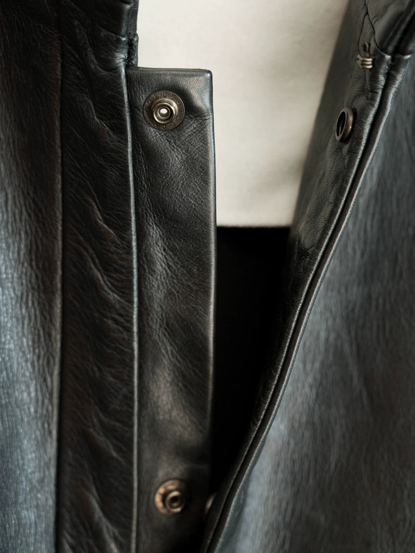 Yohji Yamamoto Yohji Yamamoto 00AW Snap Button Leather Jacket 2 Size US M / EU 48-50 / 2 - 9 Thumbnail