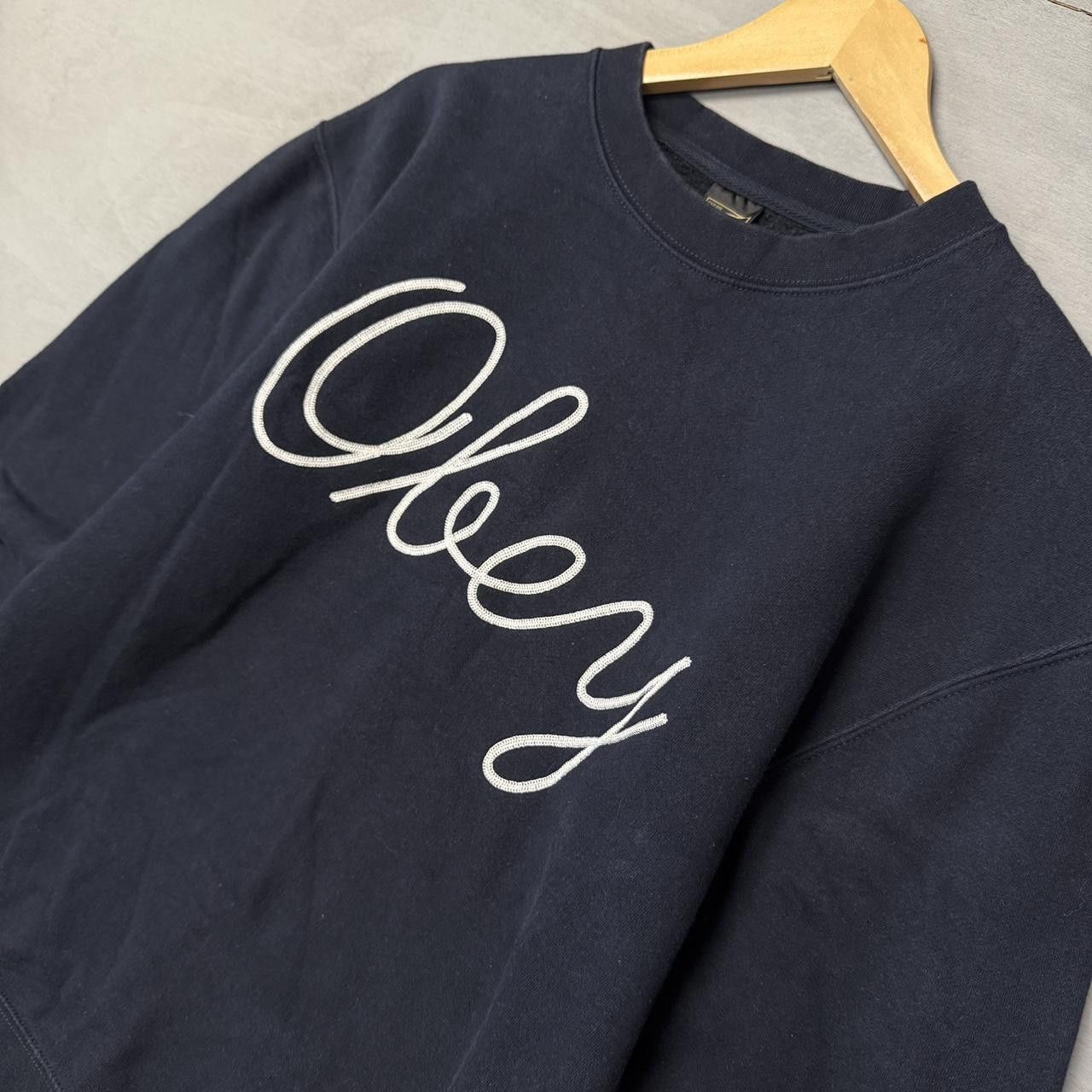 Obey Vintage Obey Y2K Skater Brand Blue Pullover Sweatshirt Large Size US L / EU 52-54 / 3 - 2 Thumbnail