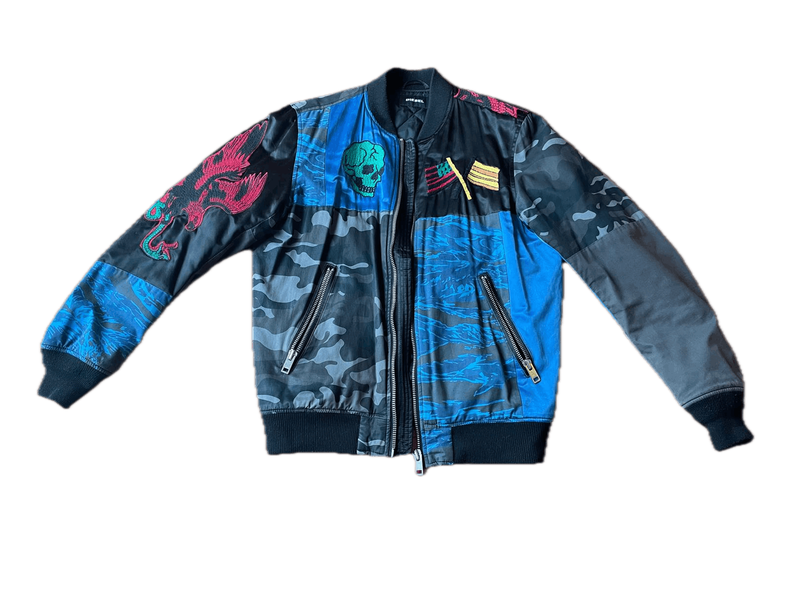 Diesel Diesel - Archival Multi-Patch Bomber Jacket (Gucci Mane) Size US S / EU 44-46 / 1 - 1 Thumbnail