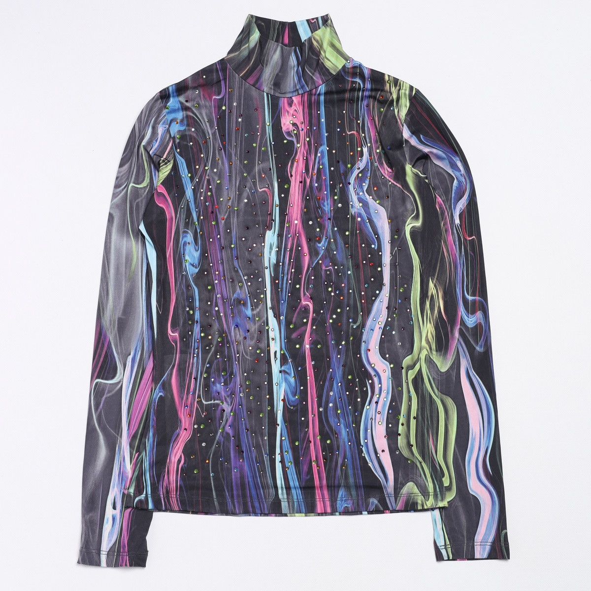 Roberto Cavalli Roberto Cavalli Vintage Liquid Multicolour Top Longsleeve Size XS / US 0-2 / IT 36-38 - 1 Thumbnail