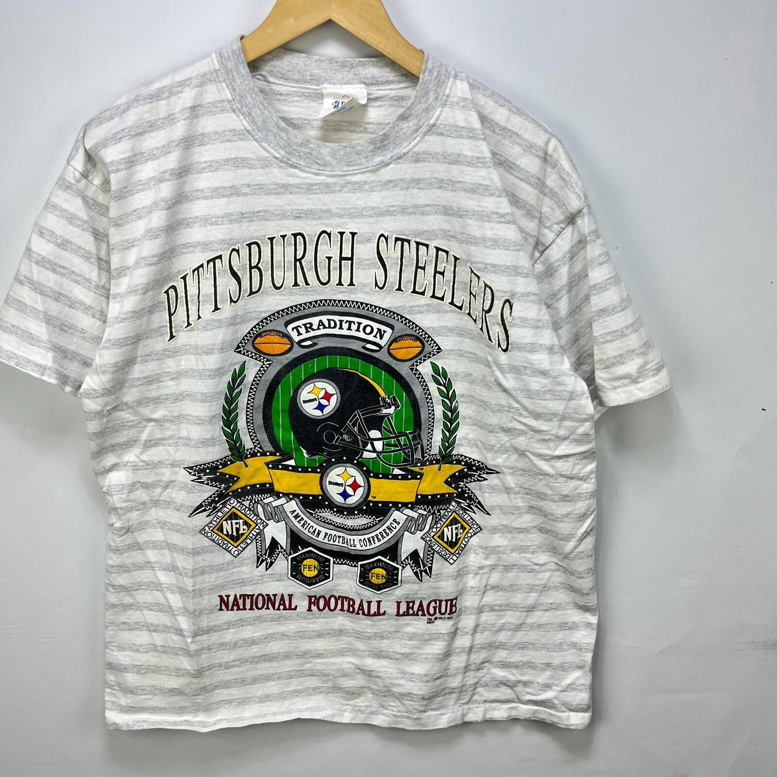 Other Vintage 90s Pittsburgh Steelers NFL Striped T-Shirt XL Size ONE SIZE - 1 Thumbnail