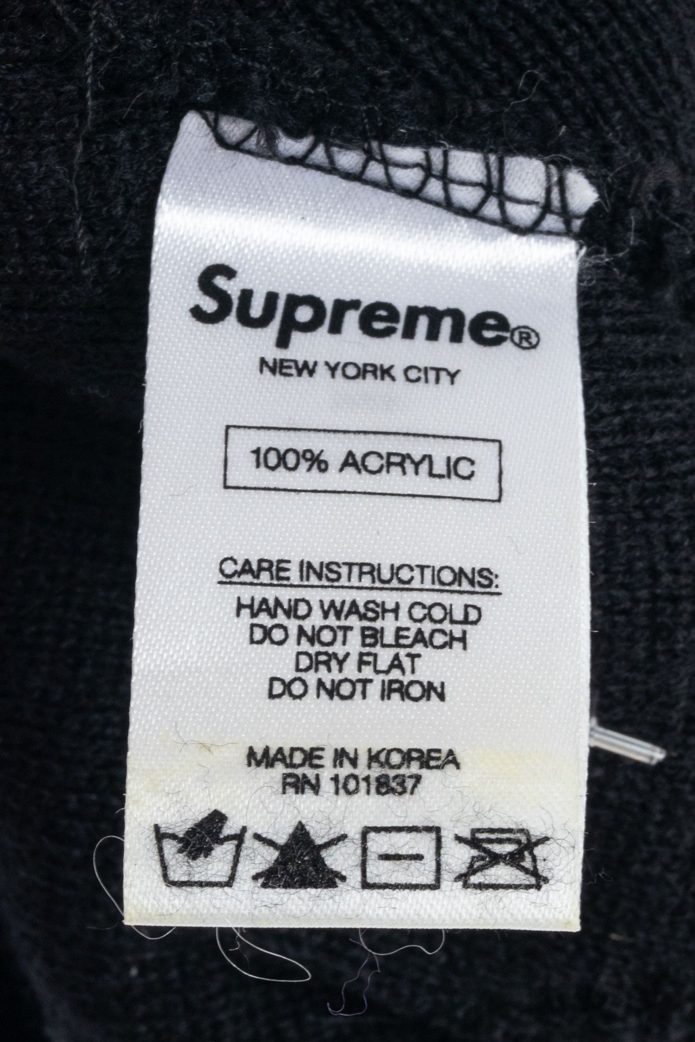 Supreme Supreme FW17 Black Grid Logo Beanie Size ONE SIZE - 5 Thumbnail