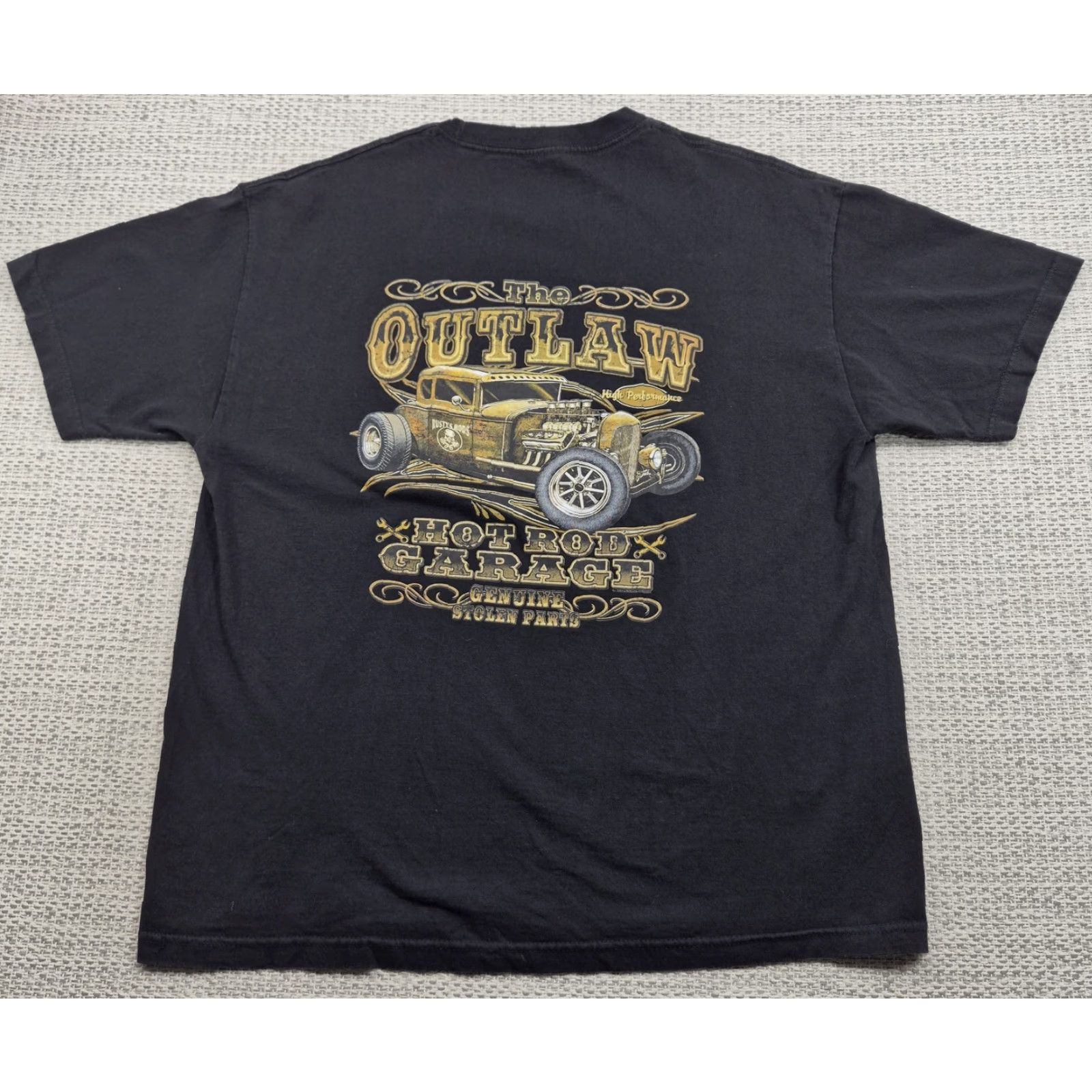 Garage Alstyle Shirt Mens XL Black The Outlaw Hot Rod Garage Graphic Tee Cars Shirt Graphic Tee Mens XL Black Car Garage Outlaw Hot Rod Size US XL / EU 56 / 4 - 2 Thumbnail
