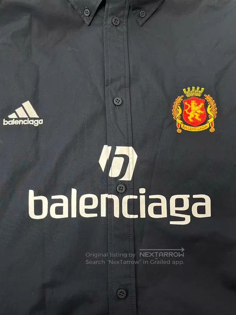 Balenciaga Balenciaga adidas Deep Blue Jersey Shirt Size US L / EU 52-54 / 3 - 3 Thumbnail