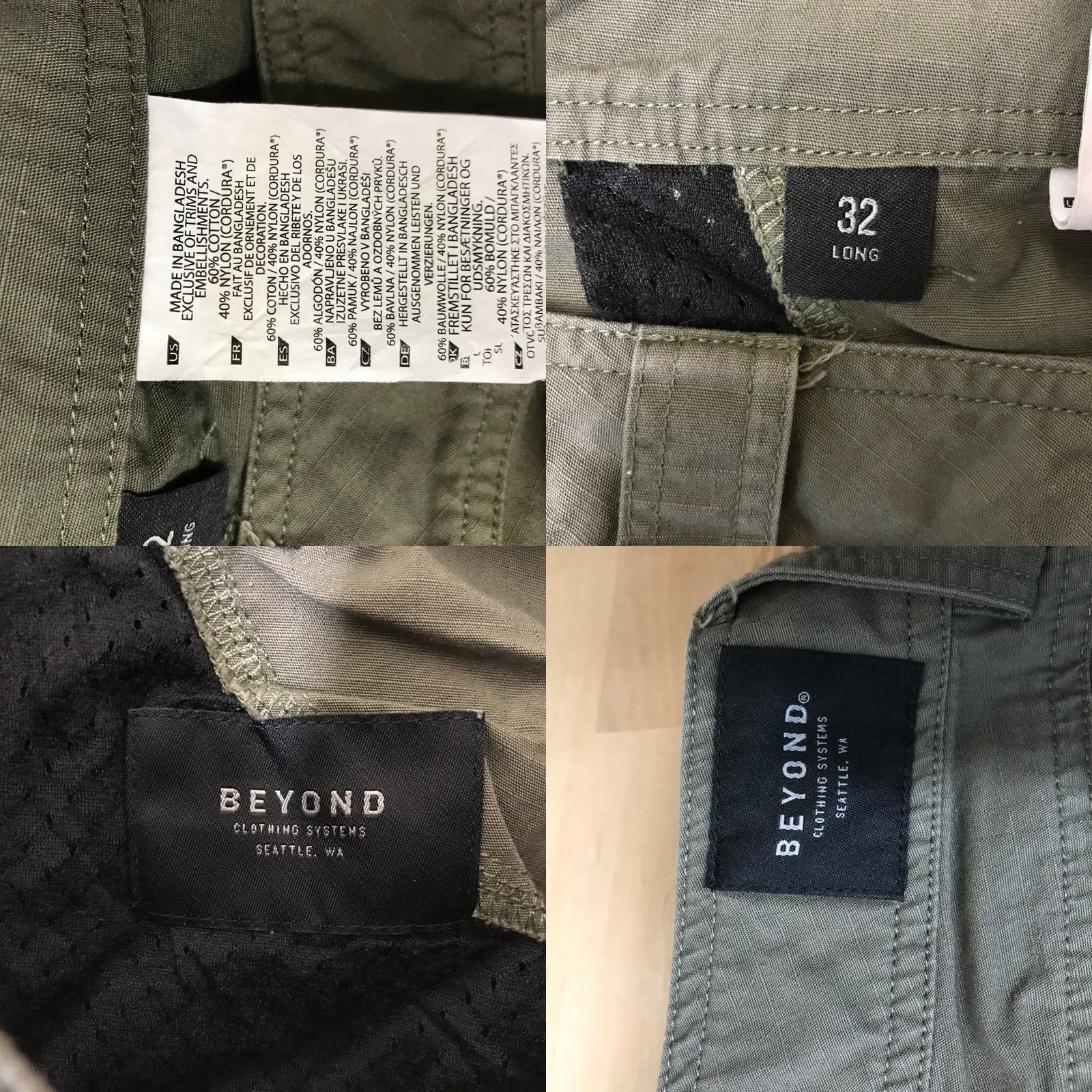 Vintage Beyond Clothing Tactical Cargo Pants Mens Ranger Green Cordura Ripstop Outdoor Pants Size US 32 / EU 48 - 8 Thumbnail
