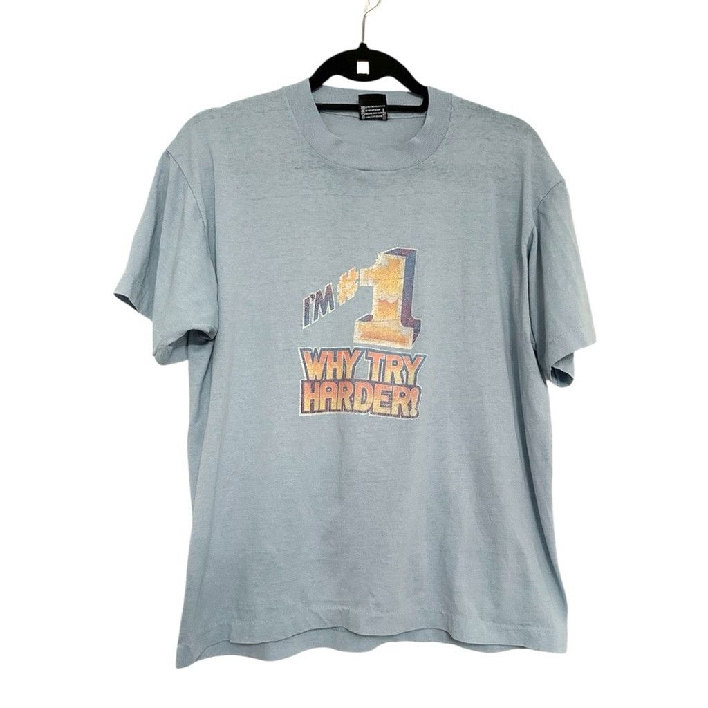 Vintage Screen Stars Best I’m #1 Why Try Harder Tee Large Vintage Size US L / EU 52-54 / 3 - 1 Thumbnail